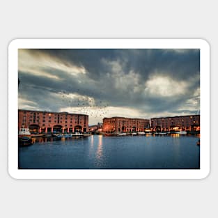 Liverpool Albert Dock at dusk Sticker